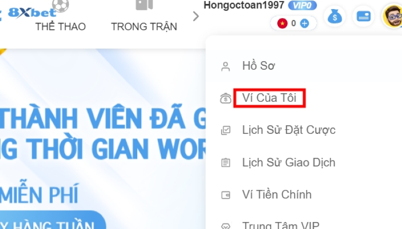 Nhà cái 8xbet hỗ trợ nạp rút tiền vời nhiều hình thức