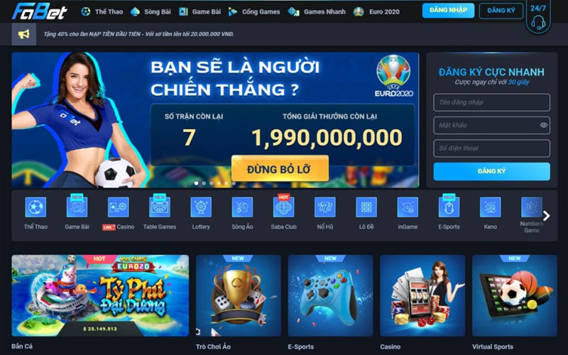 Fabet - nhà cái uy tín hàng đầu Châu Á