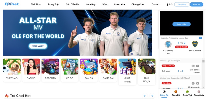 Trang chủ nhà cái 8xbet